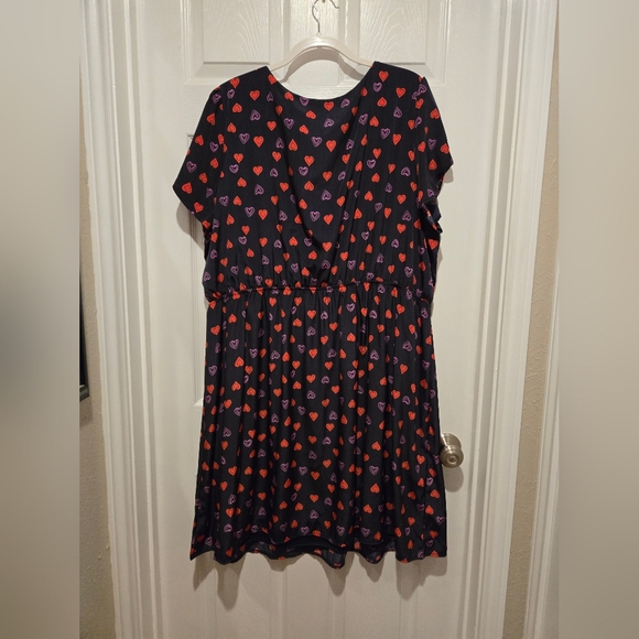 Modcloth Peach Love California Heart Patterned Dress - Picture 3 of 4